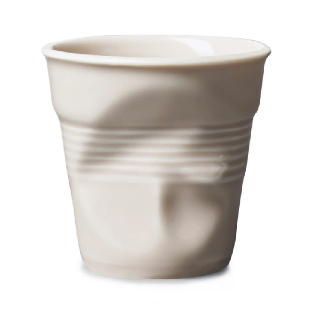 Revol 659577 6 Oz Cappuccino Tumbler Crumpled Porcelain Aurora Pink