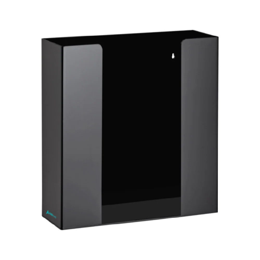 Alpine Industries ADI902-02-BLK 10 Inch Glove Dispenser Dual-box Black Acrylic