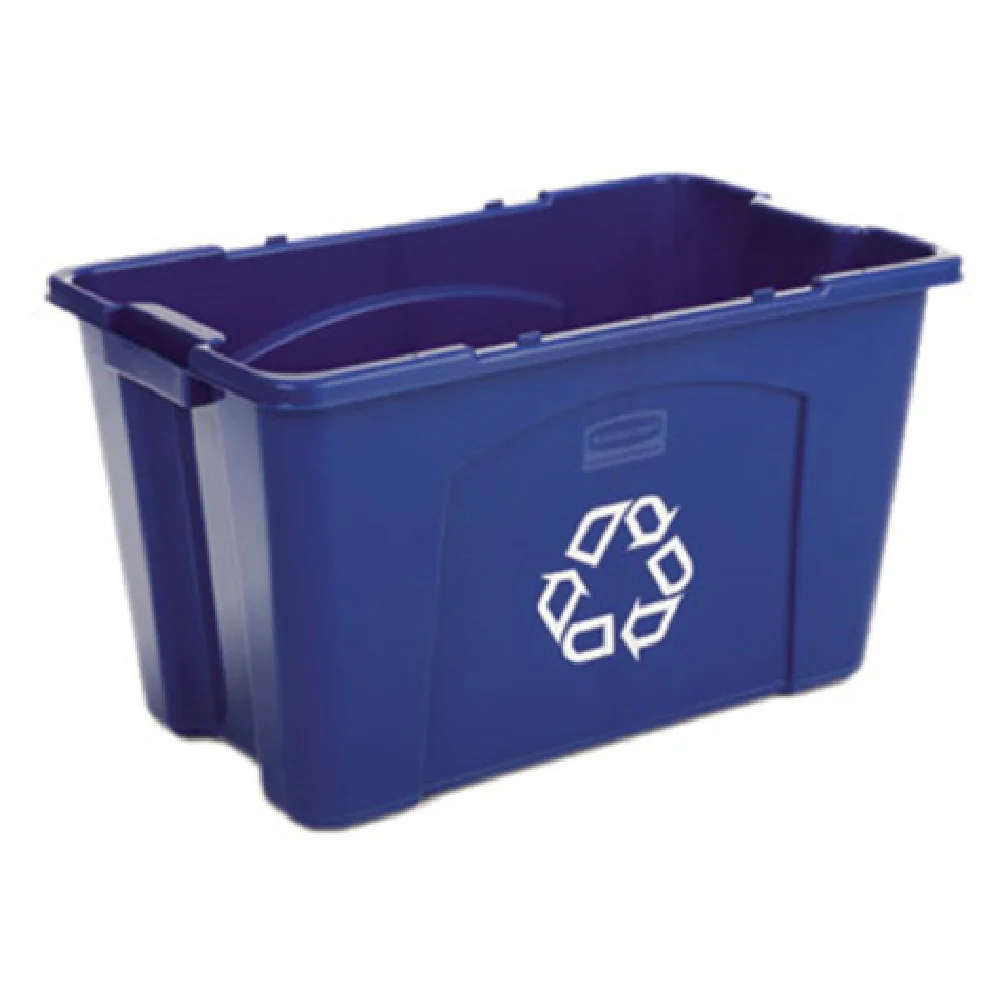 Rubbermaid FG571873BLUE 18 Gallon Blue Recycling Receptacle Plastic Made in USA Rubbermaid FG571873BLUE 18 Gallon Blue Recycling Receptacle Plastic Made in USA