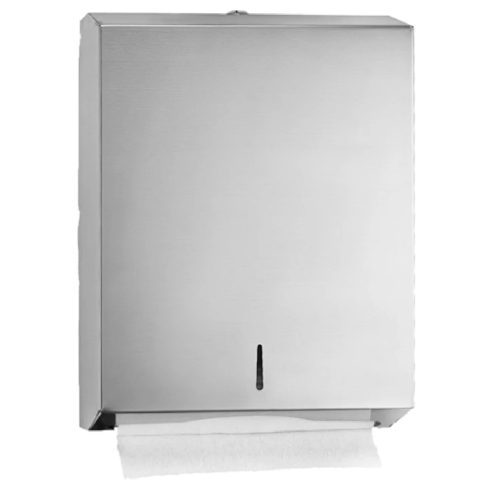 Alpine Industries ALP480 11-1/5 Inch Wall-mounted Towel Dispenser Stainless Steel with Level Window and Lock
