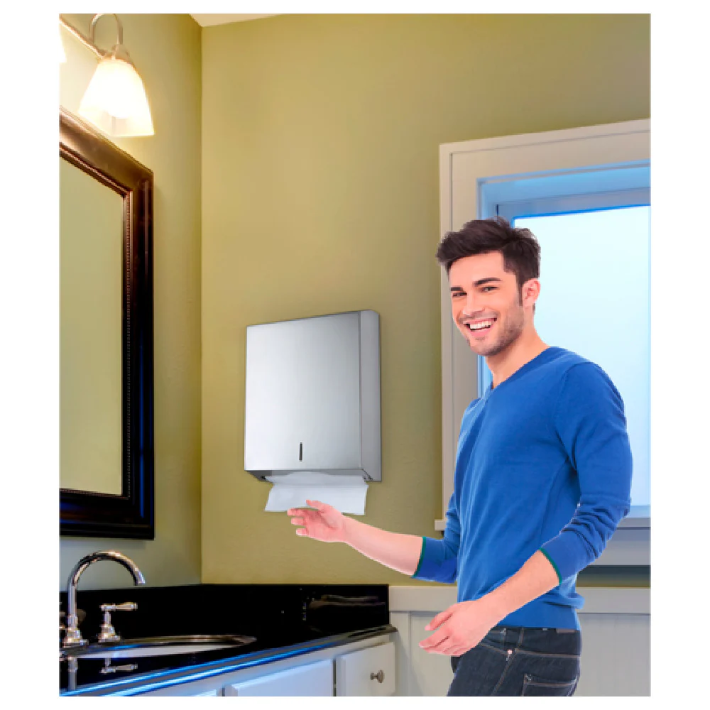 Alpine Industries ALP480 11-1/5 Inch Wall-mounted Towel Dispenser Stainless Steel with Level Window and Lock Alpine Industries ALP480 11-1/5 Inch Wall-mounted Towel Dispenser Stainless Steel with Level Window and Lock