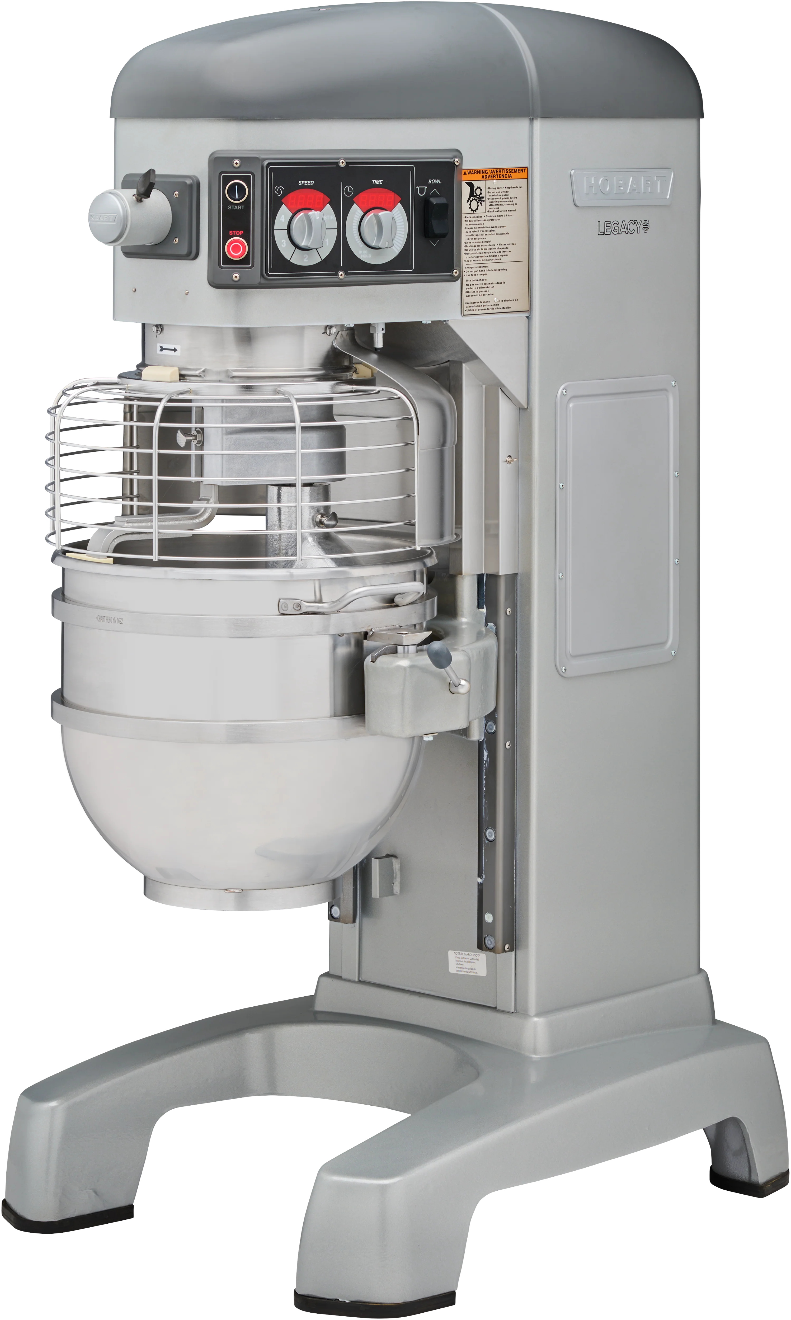 Hobart HL600+BUILDUP 60 Qt Floor Model Planetary Mixer Stainless Steel 2.7 Hp with Timer and Shift-on-the-Fly Controls