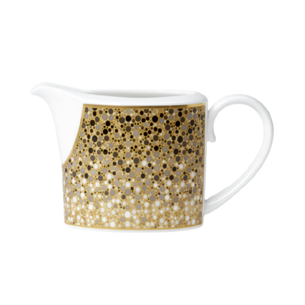 Steelite 82120AND0340 7.75 Oz. Stainless Steel Milk Jug Bone China Fizz Black Grey