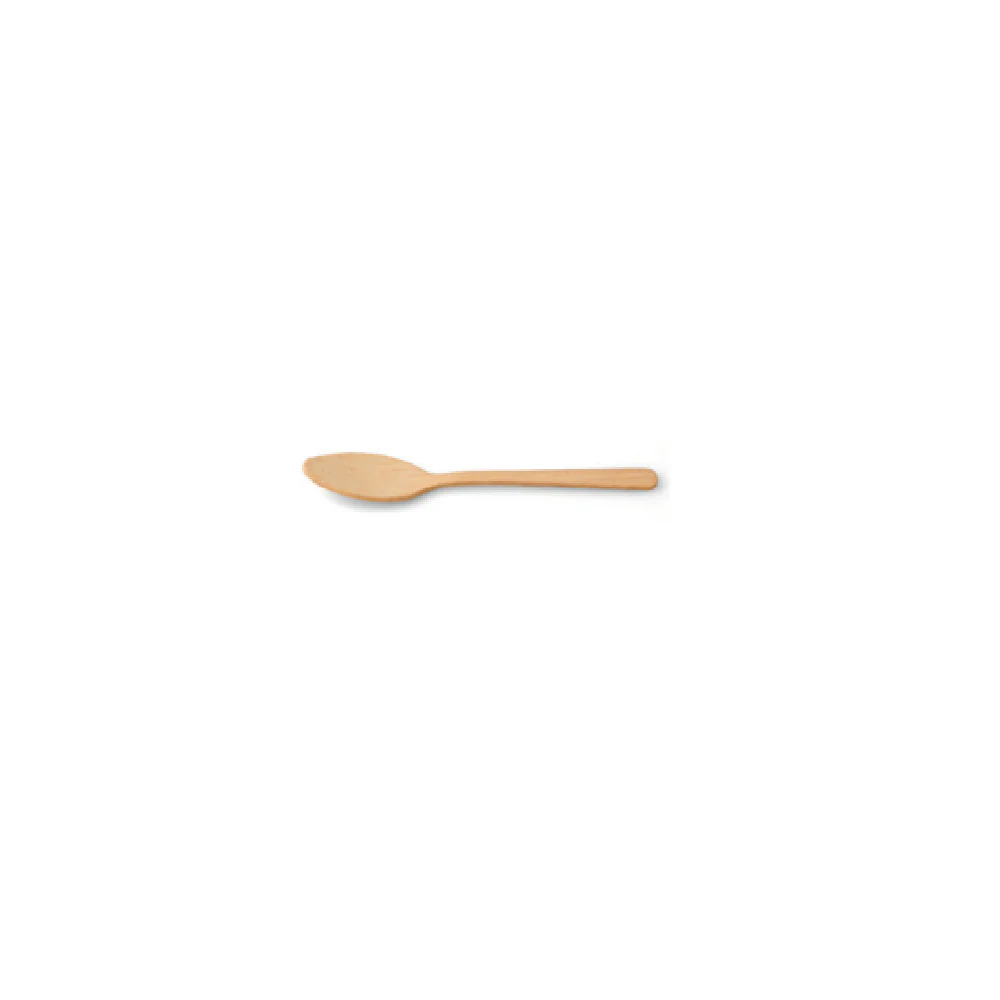 JB Prince RB519 13 Inch Bamboo Dessert Spoon Disposable with 70% Bagasse and 30% Wood Pulp