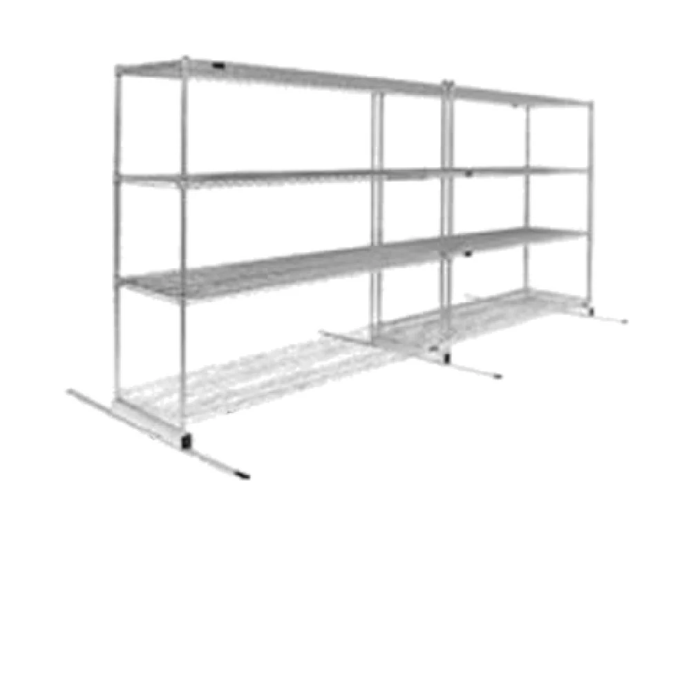 Eagle DDFT-13 156 Inch Long Track Shelving System with End Stops Aluminum Eagle DDFT-13 156 Inch Long Track Shelving System with End Stops Aluminum