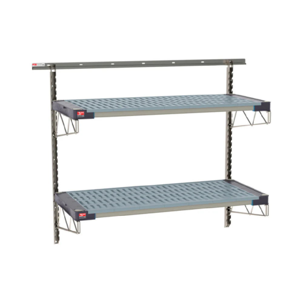 Metro SW-2148S4-45-2TIER SmartWall Life Wall Shelving Kit Two-shelf Type 304 Stainless Steel Components: Wall Track