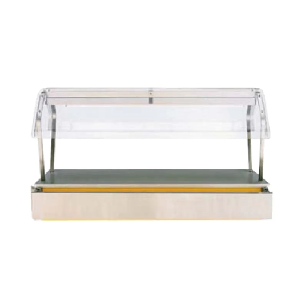 Vollrath N36303 74 Inch Classic Economy Buffet Breath Guard with Stainless Steel Frame Clear Acrylic Panels