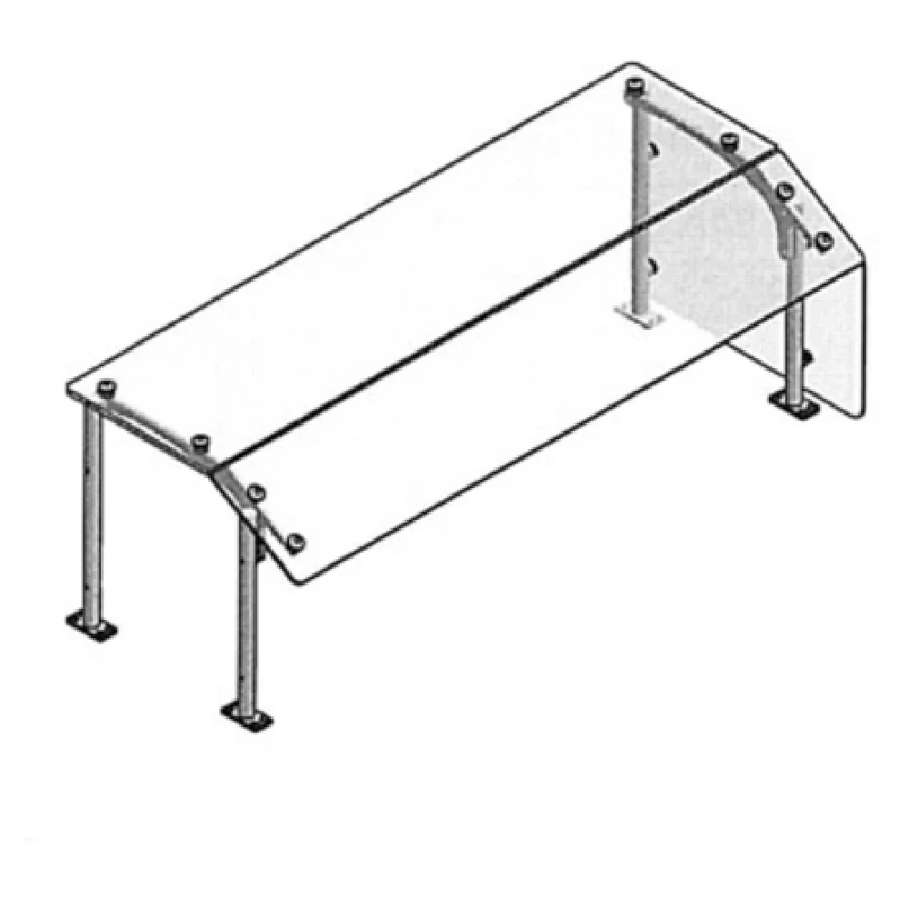 Atlas Metal AT7F-2 33-3/4 Inch Sneeze Guard Self Service Tempered Glass
