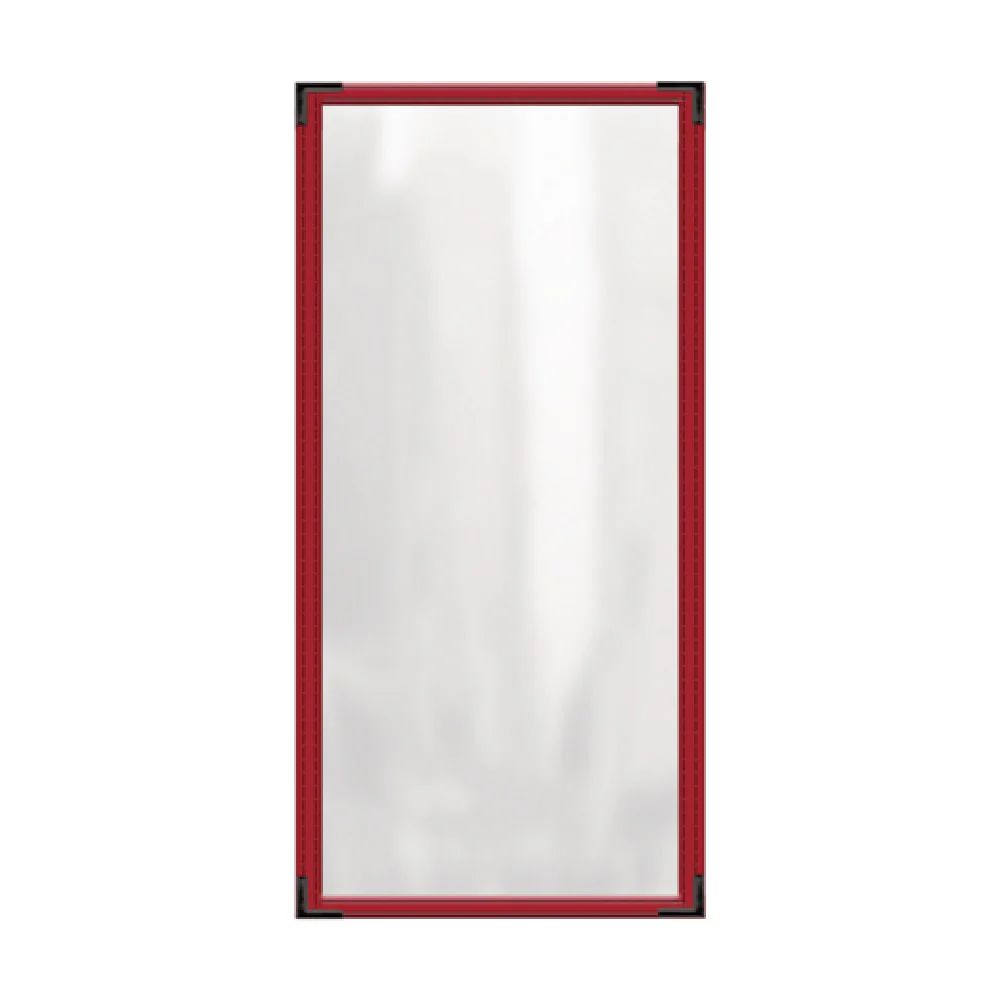 Risch TES 5.5X14 Deluxe Clear Sewn Menu Cover 5-1/2 Inch x 14 Inch Single Risch TES 5.5X14 Deluxe Clear Sewn Menu Cover 5-1/2 Inch x 14 Inch Single