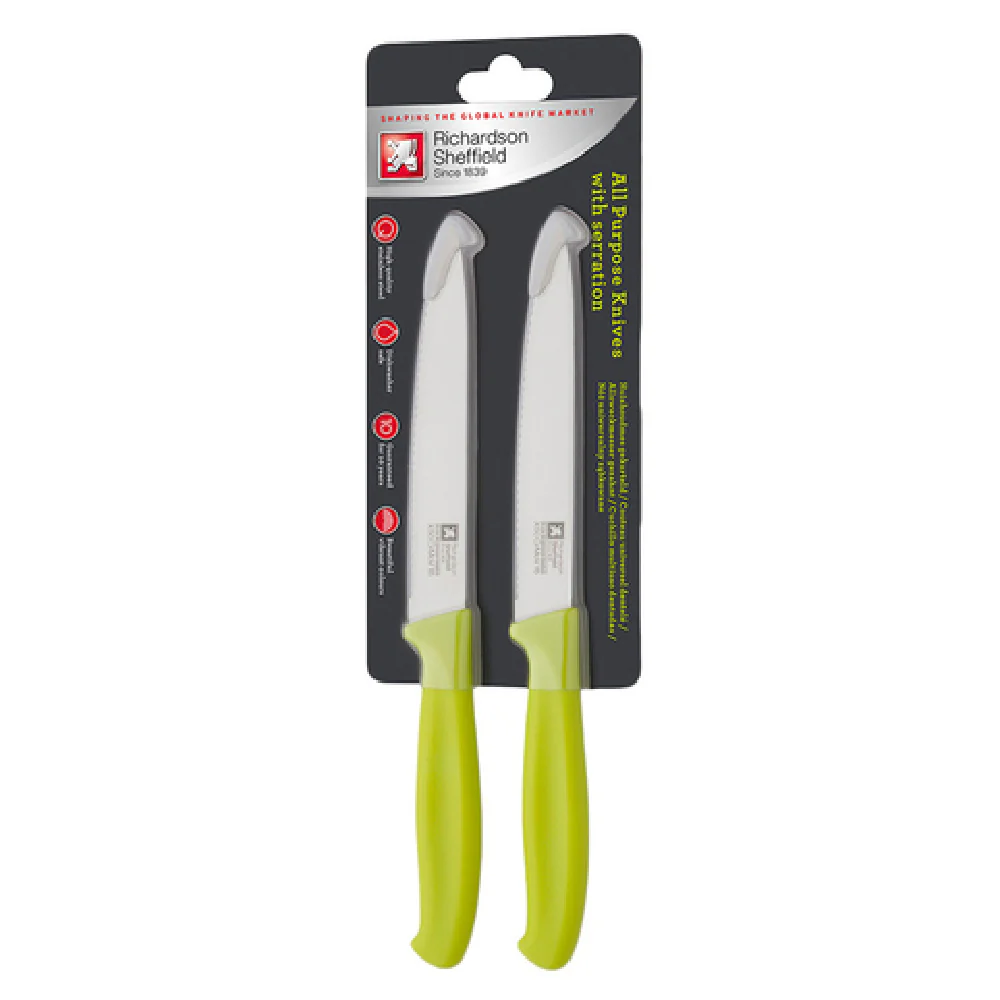 Arc Cardinal FN226 9-1/4 Inch O.L. Serrated Utility Knife Green Plastic Handle Arc Cardinal FN226 9-1/4 Inch O.L. Serrated Utility Knife Green Plastic Handle