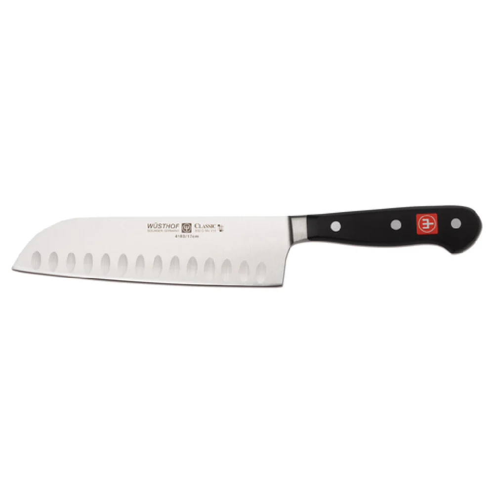 JB Prince W420 6-1/2 Inch Forged Santoku Knife High Carbon Stainless Steel Plastic Handle Black JB Prince W420 6-1/2 Inch Forged Santoku Knife High Carbon Stainless Steel Plastic Handle Black
