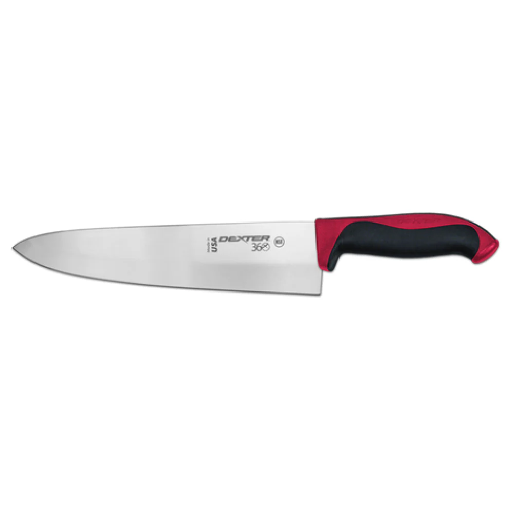 Dexter Russell 36006R 10 Inch Knife High Carbon Steel Red Handle Stamped Dexter Russell 36006R 10 Inch Knife High Carbon Steel Red Handle Stamped