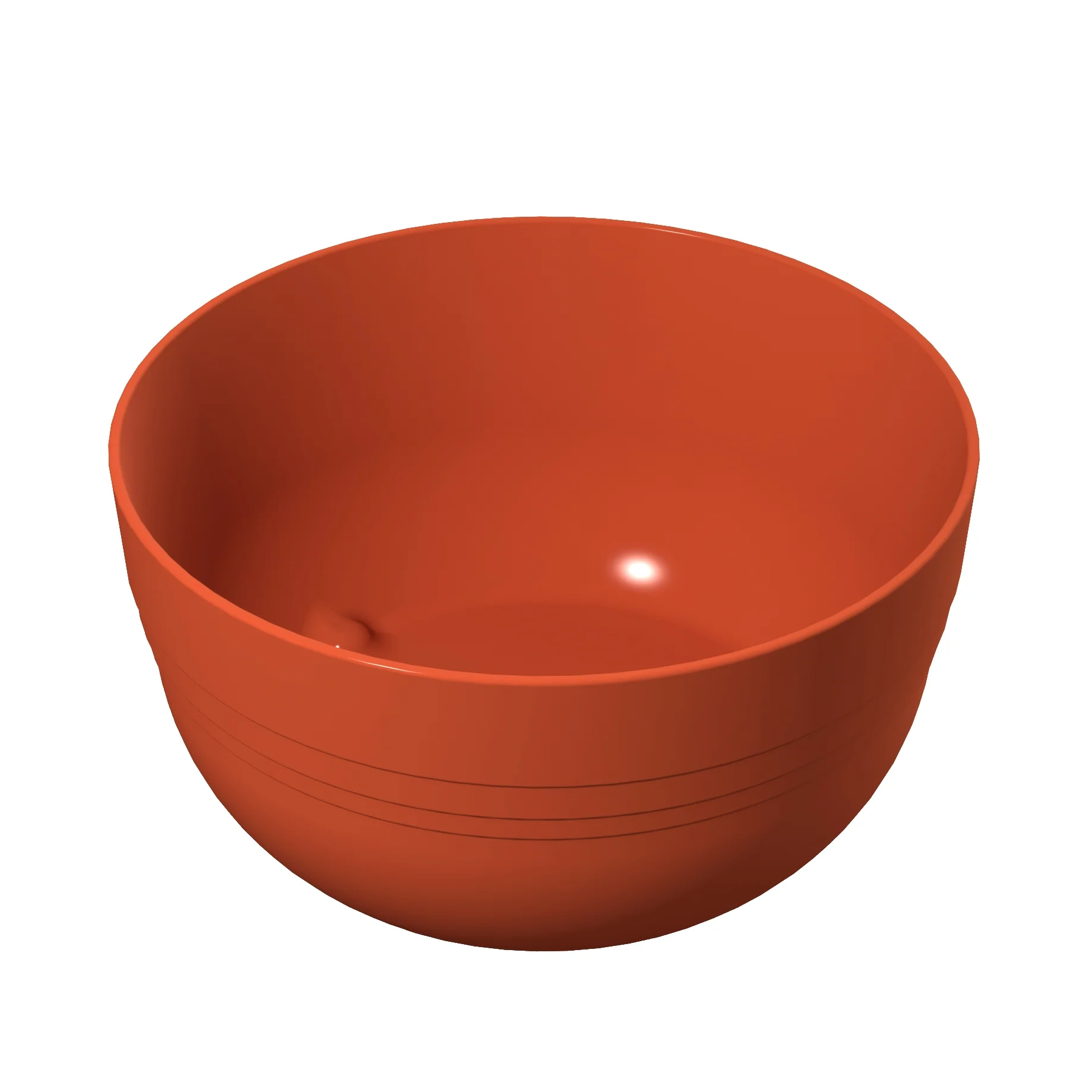 Tablecraft CW3180SNX 6-3/4 Qt Round Cold Bowl Aluminum Sunset Orange Finish