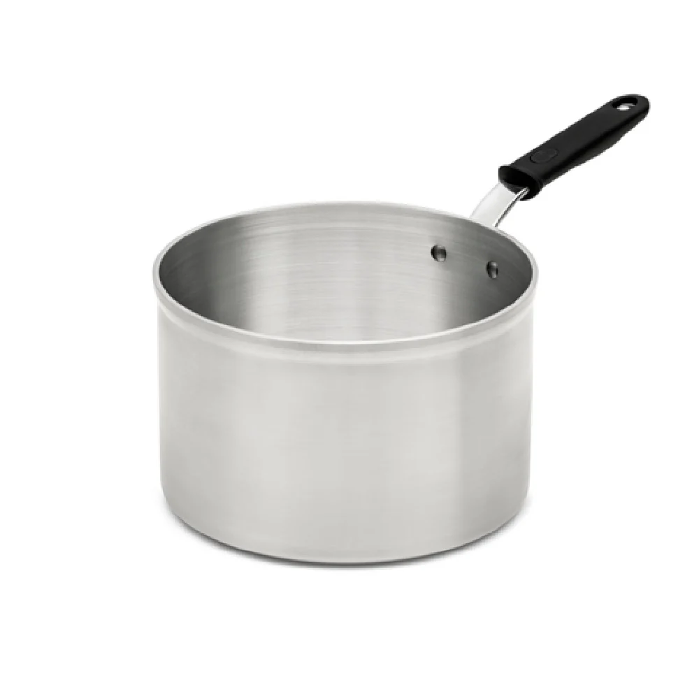 Vollrath 692185 8.5 Qt Sauce Pan Aluminum Riveted Silicone Handle Natural Finish