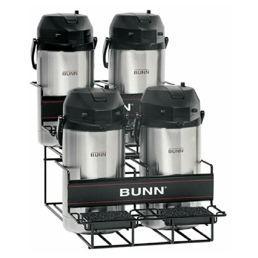 Bunn 35728.0003 15 Inch Airpot Serving Rack Dual Tier Sponge Lined Carbon Steel