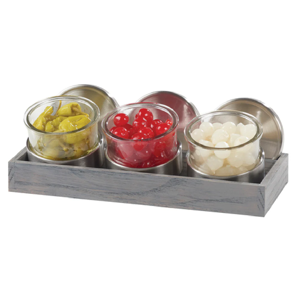Cal Mil 1850-4-83 14-1/4 Inch Ashwood Mixology Display Set with Glass Jars Cal Mil 1850-4-83 14-1/4 Inch Ashwood Mixology Display Set with Glass Jars