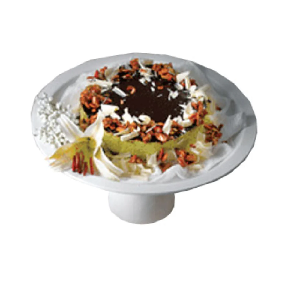 Bon Chef 2453PLUM 13 Inch Aluminum Pedestal Plate with Sandstone Plum Finish