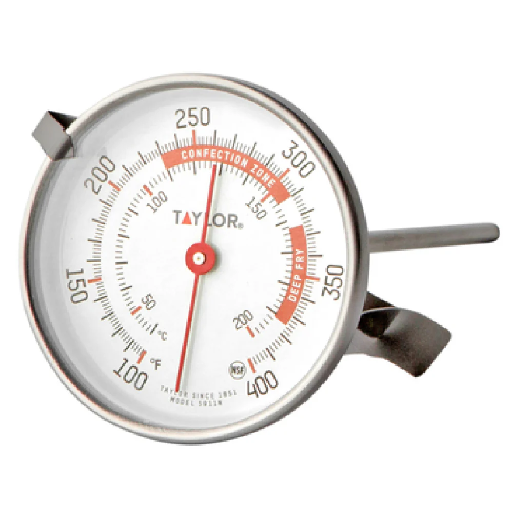 Taylor 5911N 3 Inch Deep Fry Thermometer Stainless Steel Dishwasher Safe