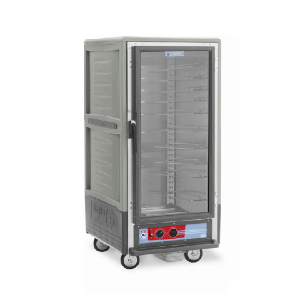 Metro C537-HFC-U-GYA 27 Inch Heated Cabinet Mobile Insulated Clear Door with Grey Insulation Armour