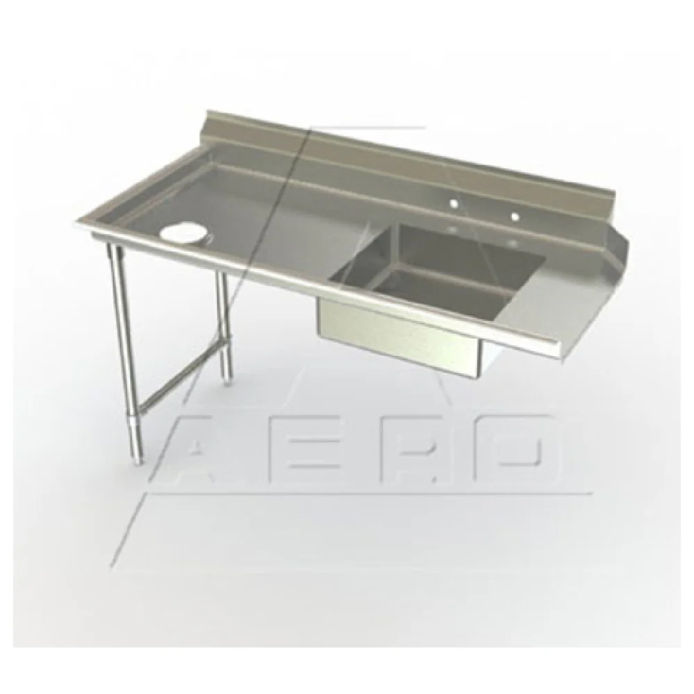 AERO Manufacturing XSD-L-36 36 Inch Soiled Dishtable with Pre-rinse Sink Stainless Steel
