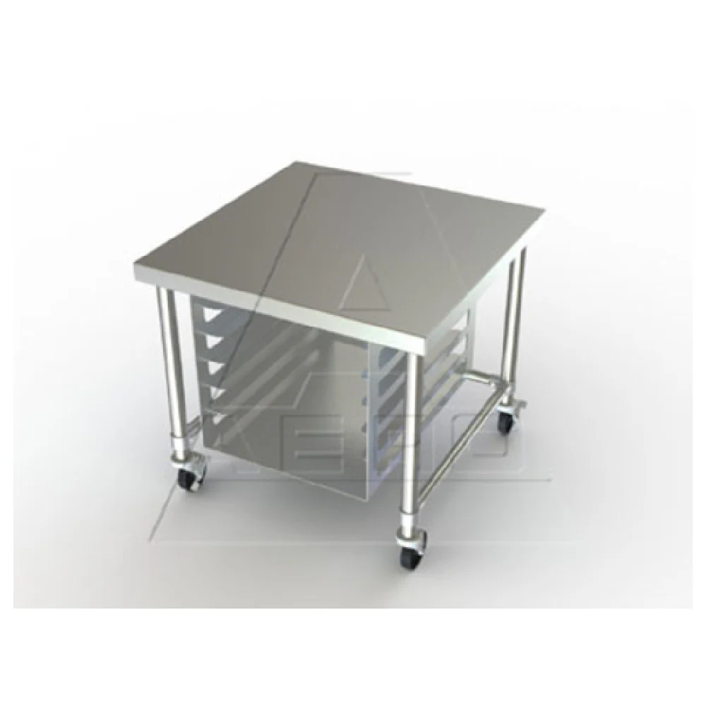 AERO Manufacturing MMT-3030 30 Inch Mobile Mixer Table Stainless Steel with Marine Edges AERO Manufacturing MMT-3030 30 Inch Mobile Mixer Table Stainless Steel with Marine Edges