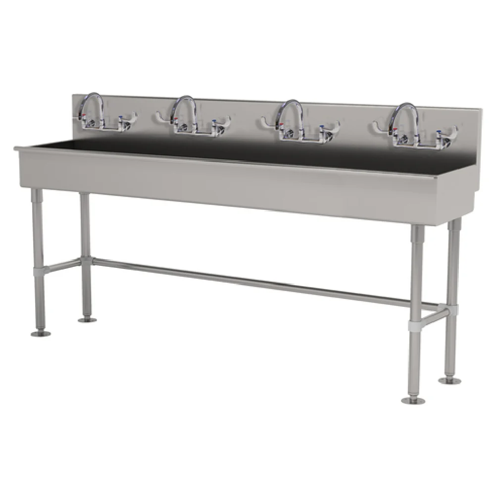 Advance Tabco 19-FM-80-ADA-F 80 Inch Multiwash Hand Sink with 4 Faucets Stainless Steel