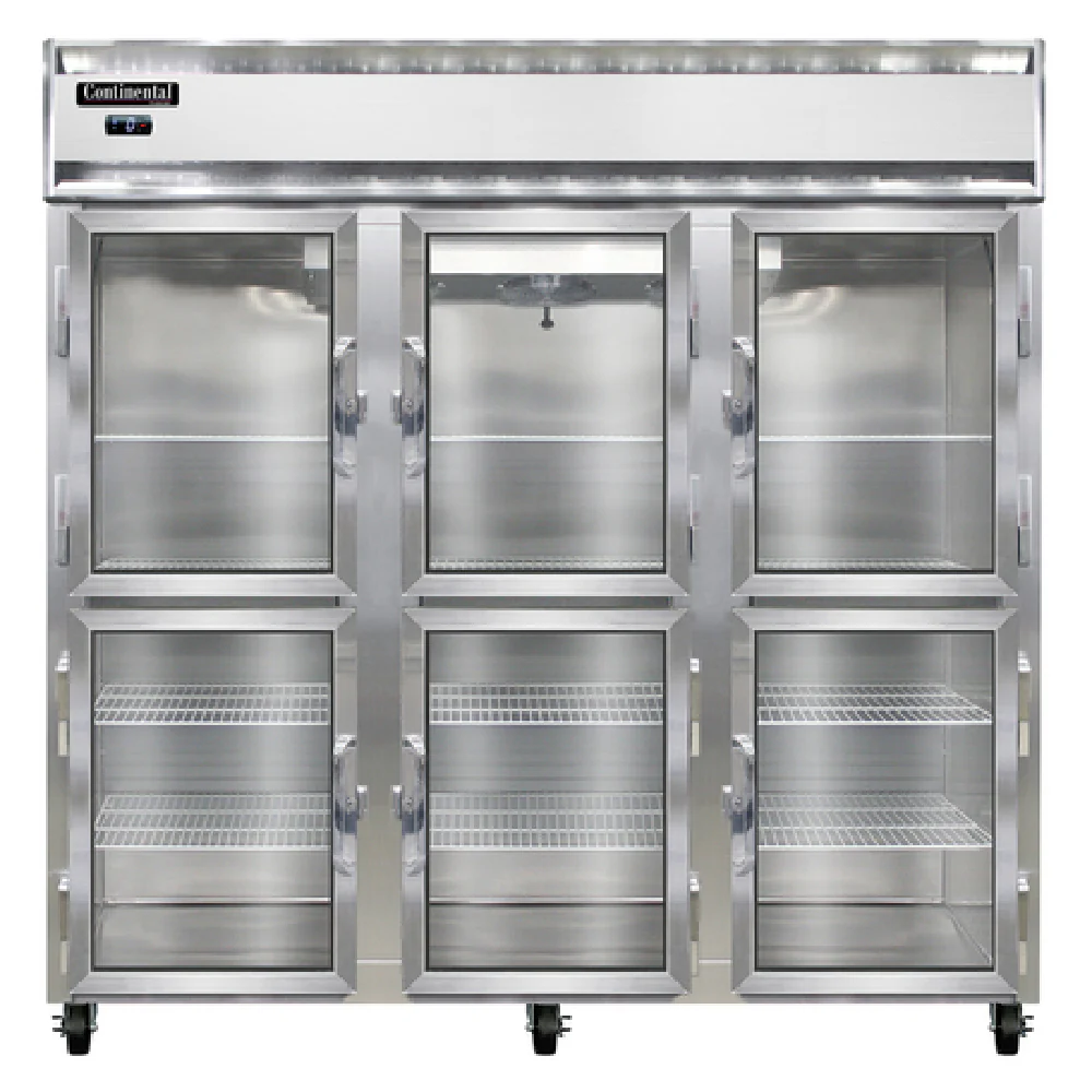 Continental Refrigerator 3FNSSGDHD 78 Inch Electric Freezer Display Stainless Steel with Glass Doors Continental Refrigerator 3FNSSGDHD 78 Inch Electric Freezer Display Stainless Steel with Glass Doors