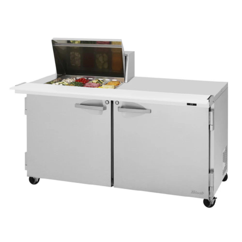 Turbo Air PST-60-12M-N(-LW) 60 Inch 19.0 cu ft Refrigerated Counter Mega Prep Unit Turbo Air PST-60-12M-N(-LW) 60 Inch 19.0 cu ft Refrigerated Counter Mega Prep Unit