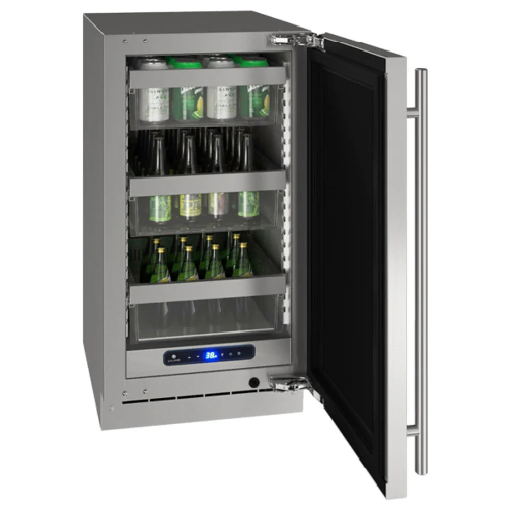 U-Line Corporation UHRE518-SS01A 17 Inch Undercounter Refrigerator Reach-In