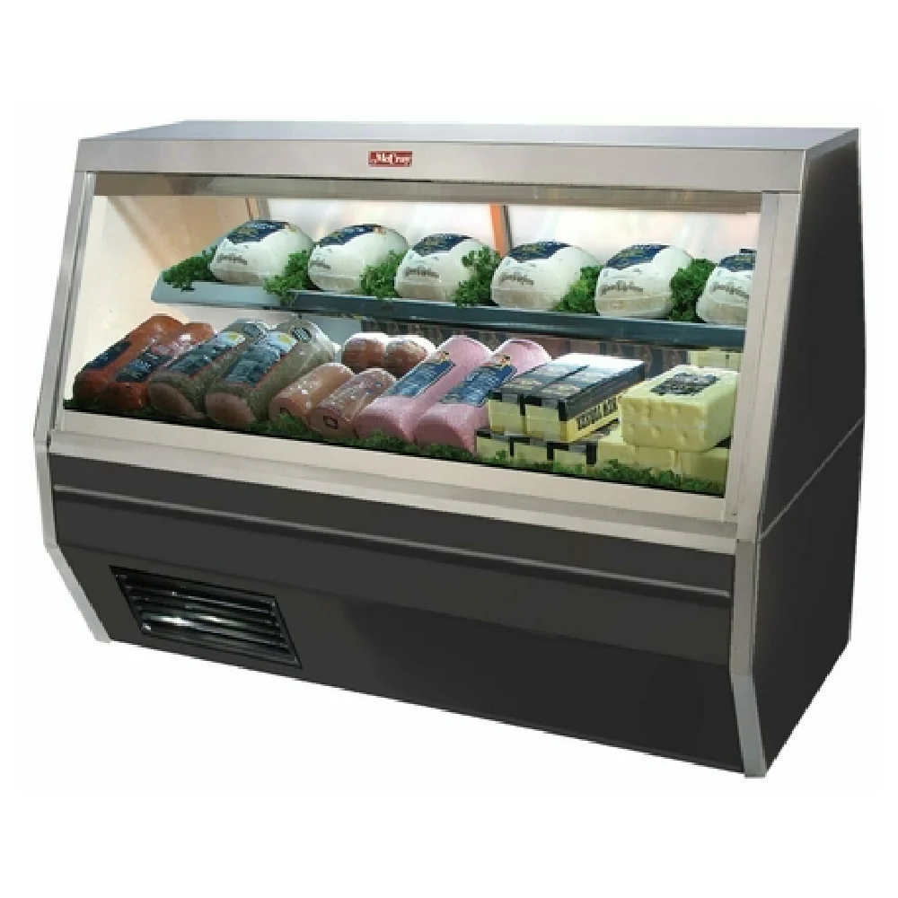 Howard-McCray R-CDS35-8-BE-LED 95 Inch Deli Meat and Cheese Service Case with Adjustable Mezzanine Shelf