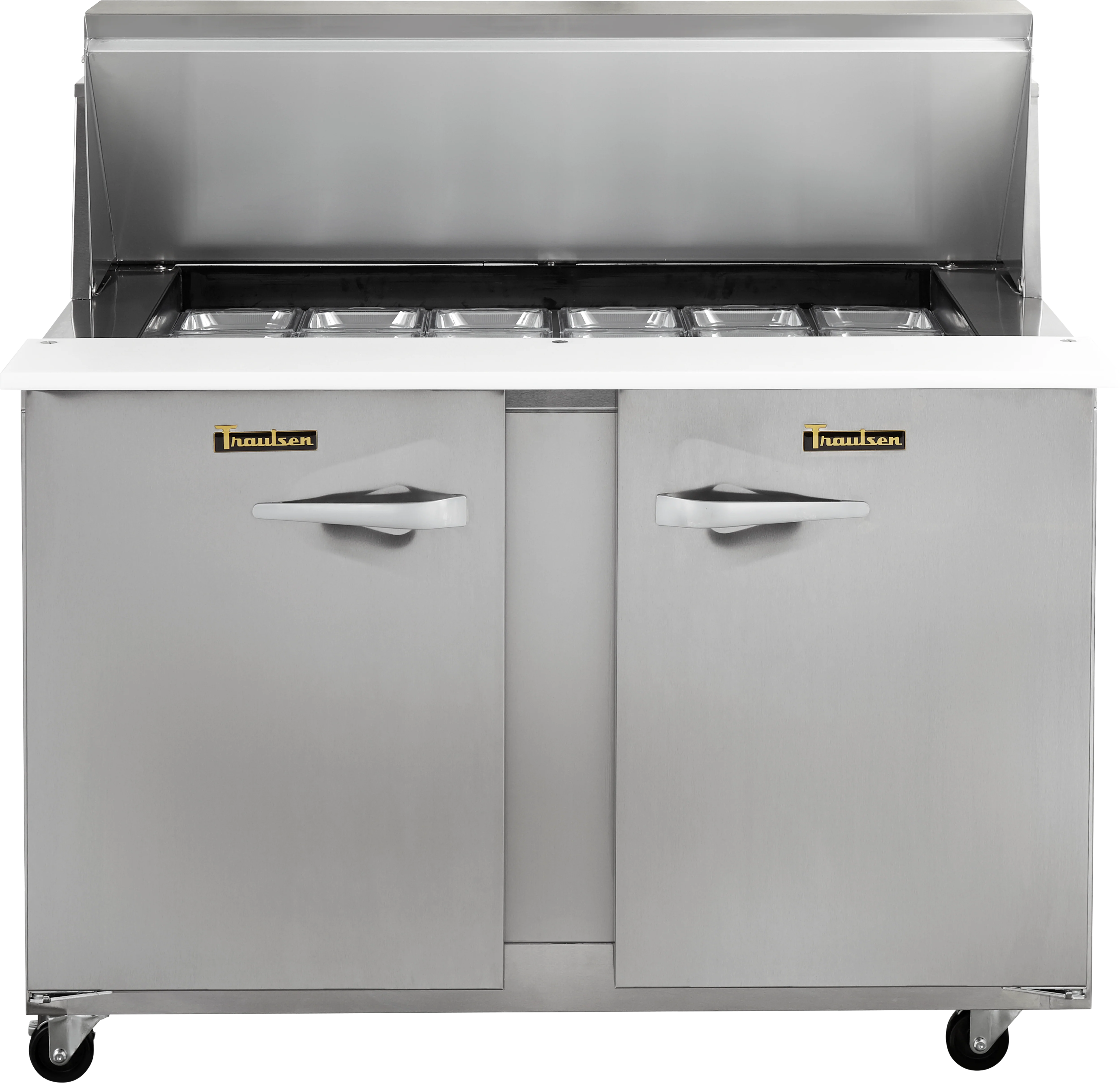 Traulsen UPT4808LR-0300 48 Inch Two Section Refrigerated Counter with Roll Top Lid Traulsen UPT4808LR-0300 48 Inch Two Section Refrigerated Counter with Roll Top Lid