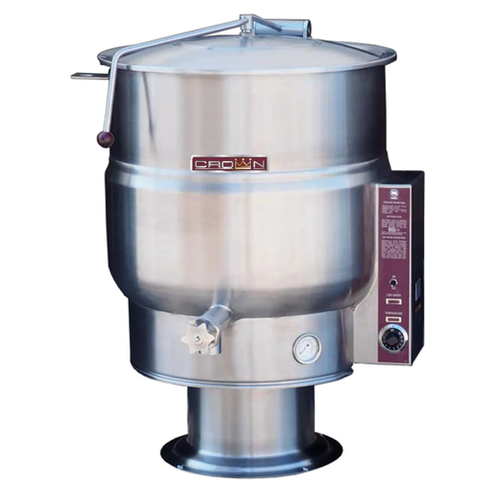 Crown EP-25_220/60/3 23 Inch Electric Stationary Kettle 25 Gallon Capacity with Strainer