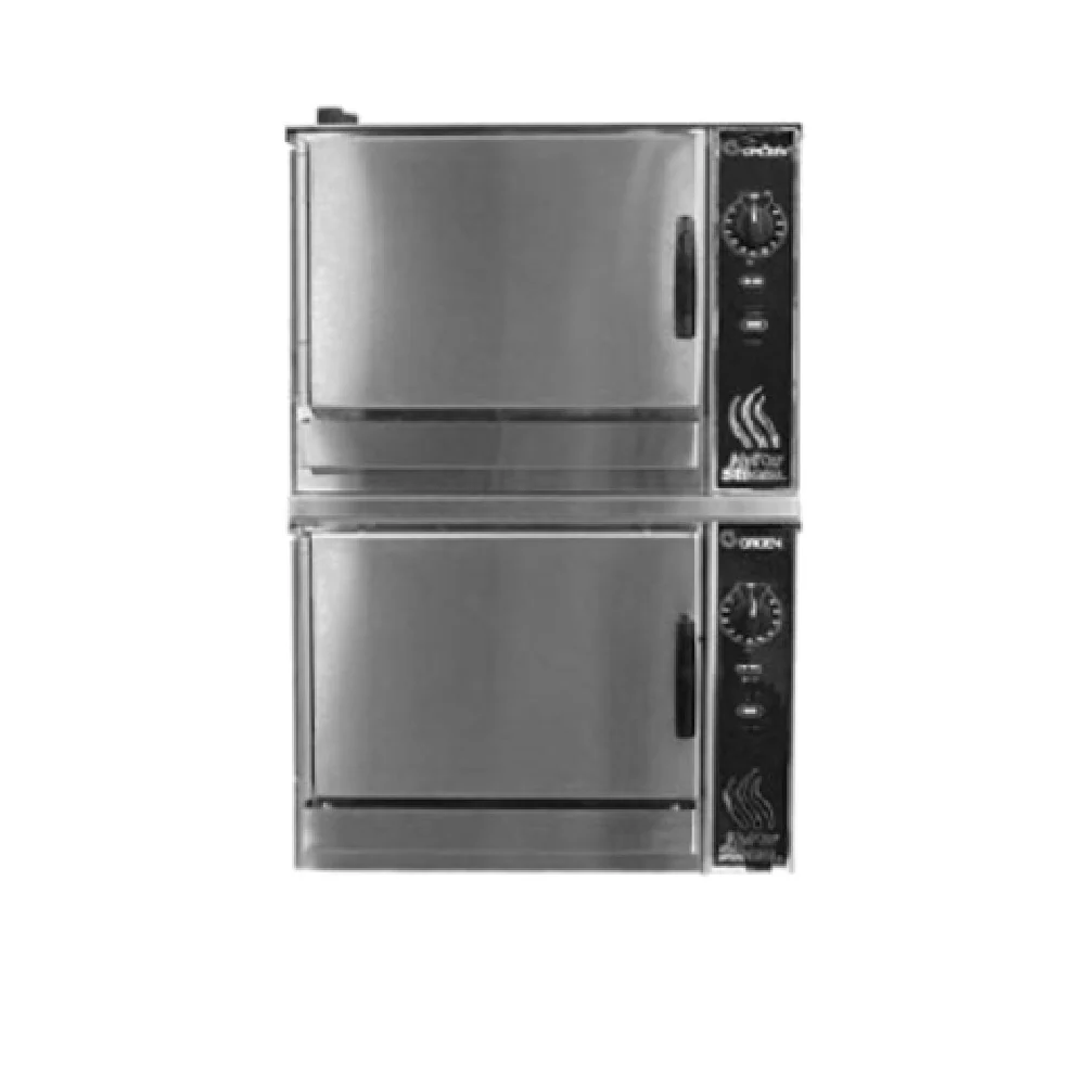 Groen (2)HY-3E 22 Inch Electric Convection Steamer Double-stacked Stainless Steel Groen (2)HY-3E 22 Inch Electric Convection Steamer Double-stacked Stainless Steel
