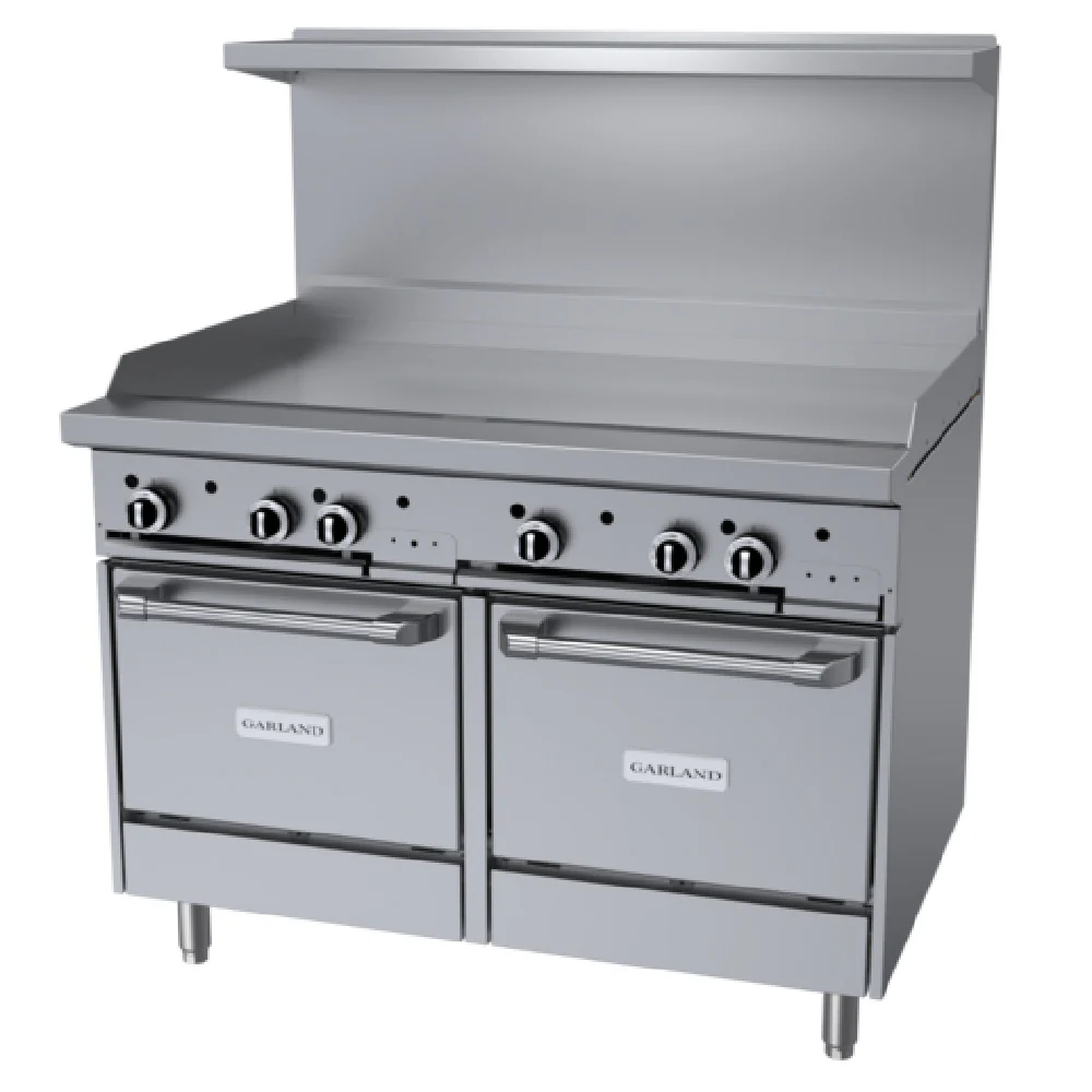 Garland G48-G48LL_LP 48 Inch Gas Restaurant Range with Griddle and Ovens 136000 BTU Garland G48-G48LL_LP 48 Inch Gas Restaurant Range with Griddle and Ovens 136000 BTU