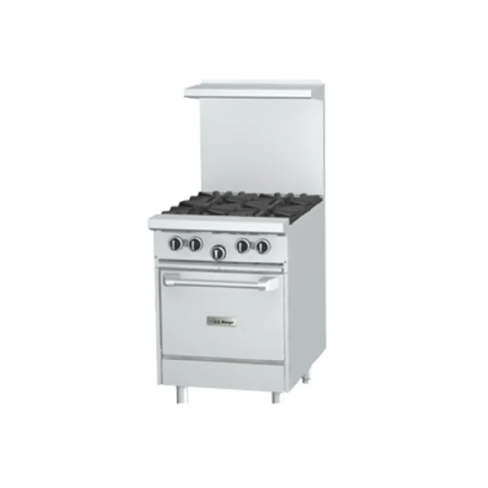 Garland U24-4L_NAT 24 Inch Gas Range with Space Saver Oven and 4 Burners 32000 BTU