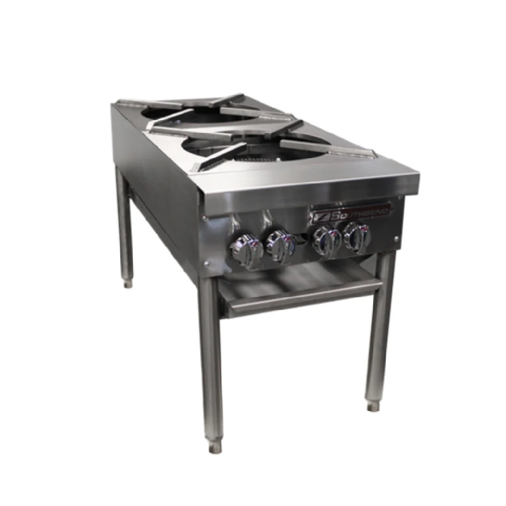 Southbend SPR-2J-FB_NAT 18 Inch Double Manual Stock Pot Range Gas 2 Burners 90000 BTU