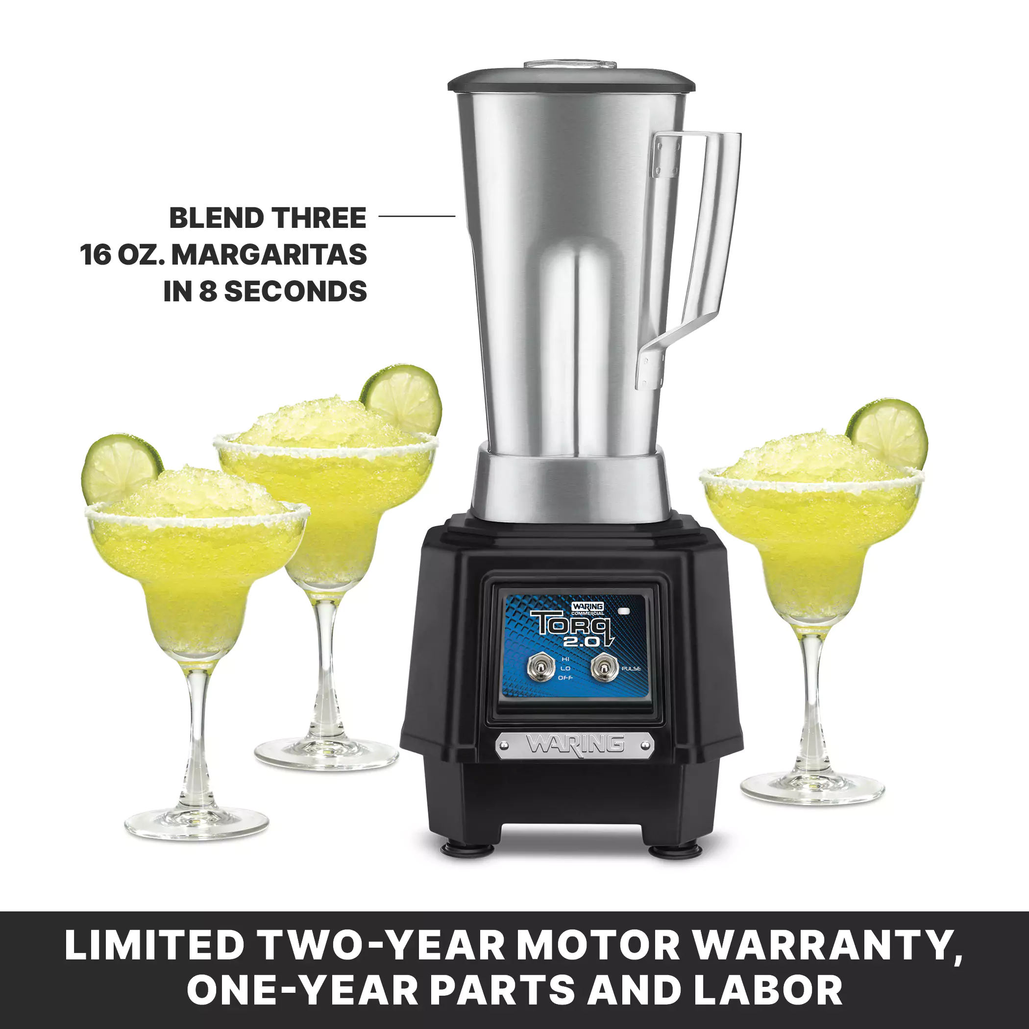 Waring TBB145S6E 11 Liter TORQ Blender Electric Countertop with Stainless Steel Waring TBB145S6E 11 Liter TORQ Blender Electric Countertop with Stainless Steel