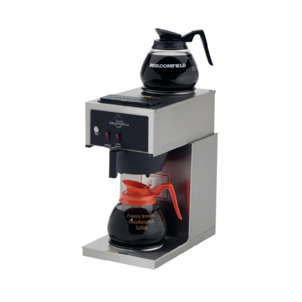 Bloomfield 8543-D2-120V 8-3/4 Inch Single Low-profile Electric Coffee Brewer with Dual Warmers