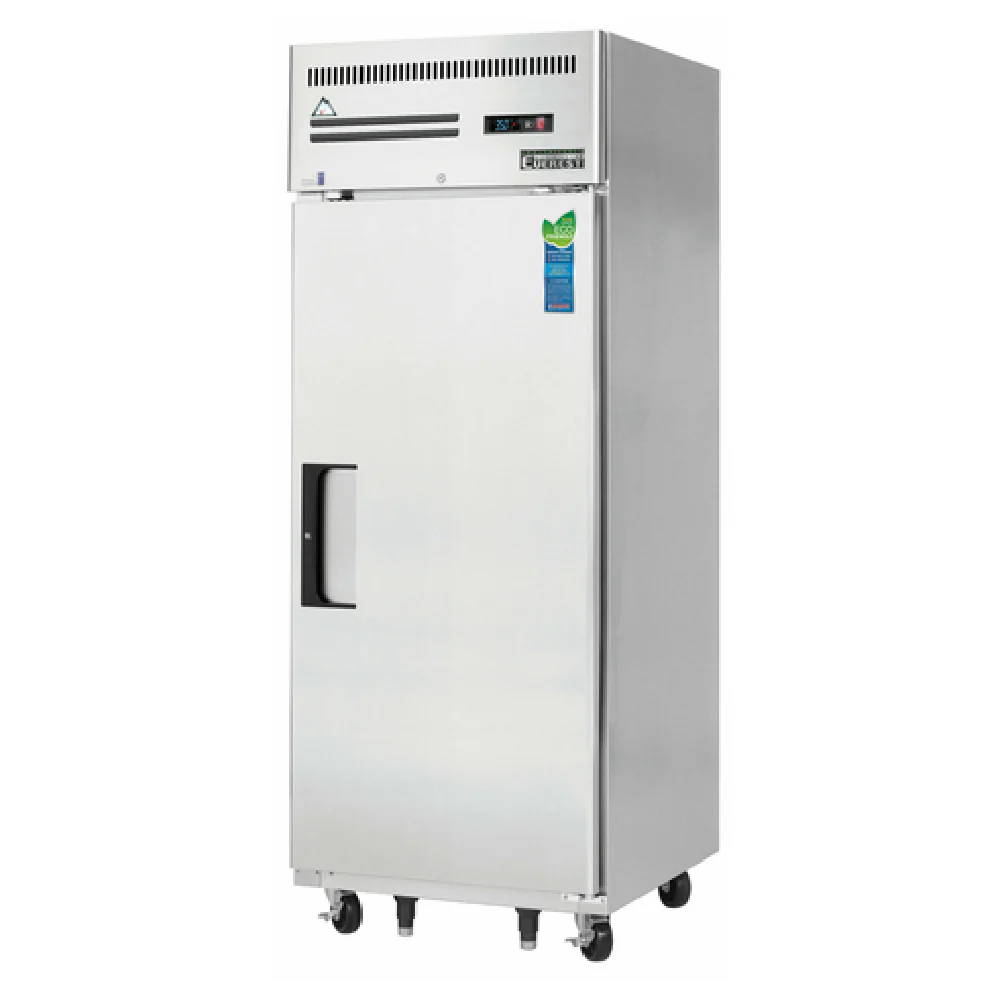 Everest Refrigeration ESR1 29-Inch Reach-In Refrigerator Self-Contained Stainless Steel with Digital Controls and LED Lighting