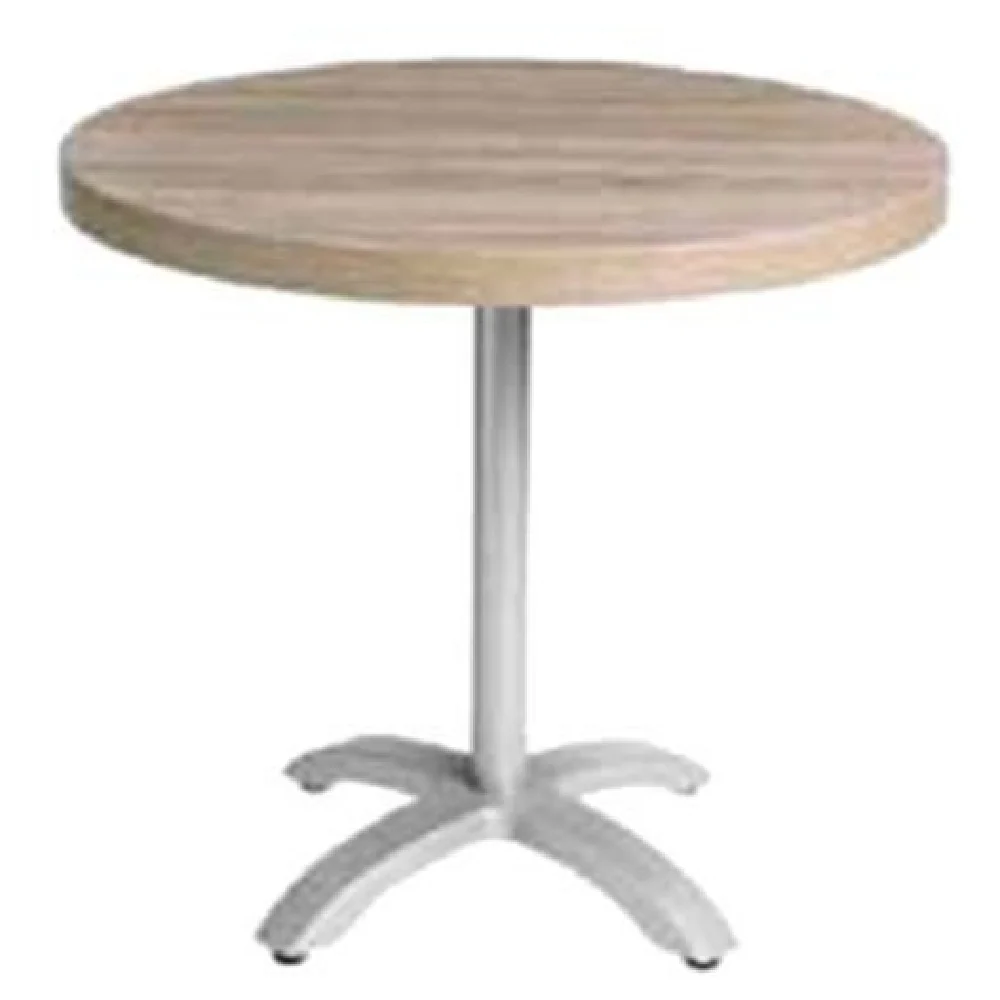 Grosfillex US03VG91 30 Inch Round Table Top Molded Melamine Wenge Burn Stain Heat Scratch Resistant