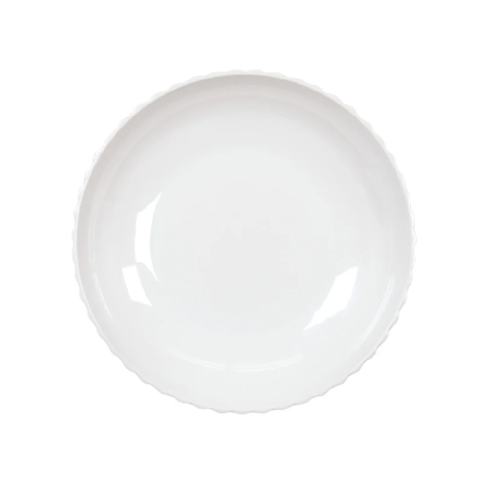 Cal Mil 22510-14-15 110 Oz Bowl Scalloped White Matte Plastic Cal Mil 22510-14-15 110 Oz Bowl Scalloped White Matte Plastic