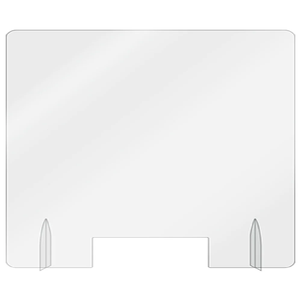 Aarco FPS3036 36 Inch 30 Inch Freestanding Protection Shield Acrylic Clear with Pass-thru