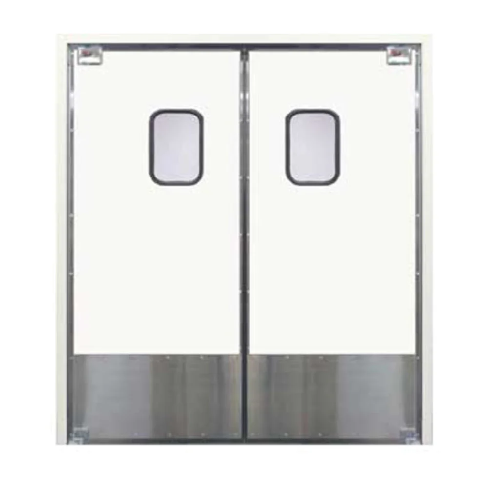 Curtron SPD-30-L-DBL-7284 72 Inch Double Swinging Door Laminate Aluminum Wood Core with Windows