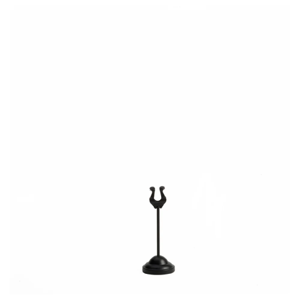 American Metalcraft HPBL6 2-1/4 Inch Diameter Number Stand Metal Black with Harp Clip