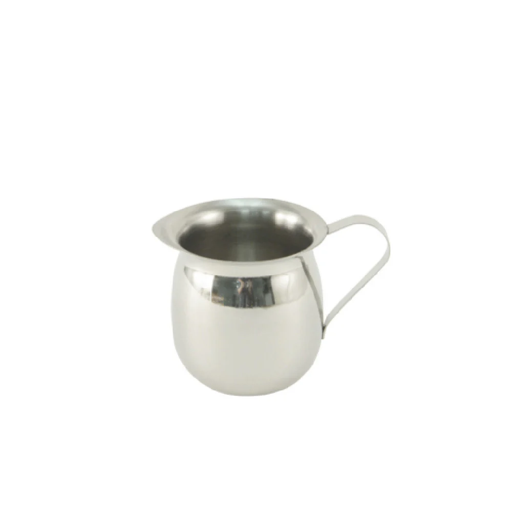 CAC China SSBC-10 10 Oz Bell Creamer Metal Stainless Steel with Ergonomic Handle CAC China SSBC-10 10 Oz Bell Creamer Metal Stainless Steel with Ergonomic Handle