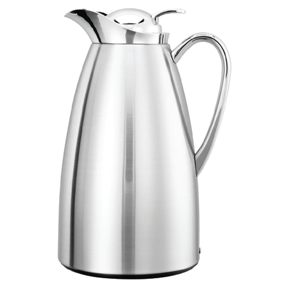 Service Ideas CJZ1CH 5-1/2 Inch Stainless Steel Vacuum Carafe with Push Button Lid