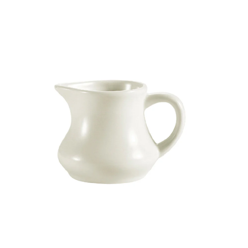 CAC China PC-9-AW 9 Oz Accessories Creamer with Handle Ceramic American White