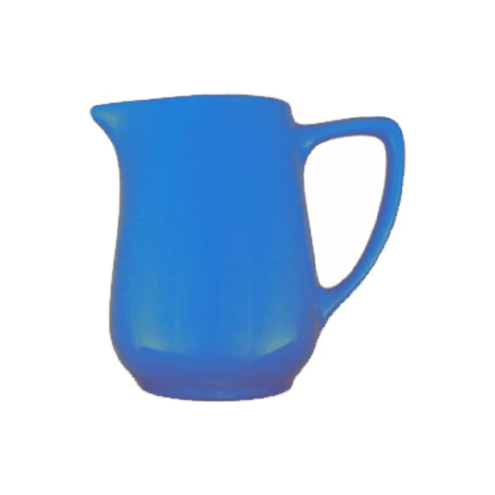 International Tableware CA-60-LB 13 Oz. Round Creamer with Handle Ceramic Light Blue
