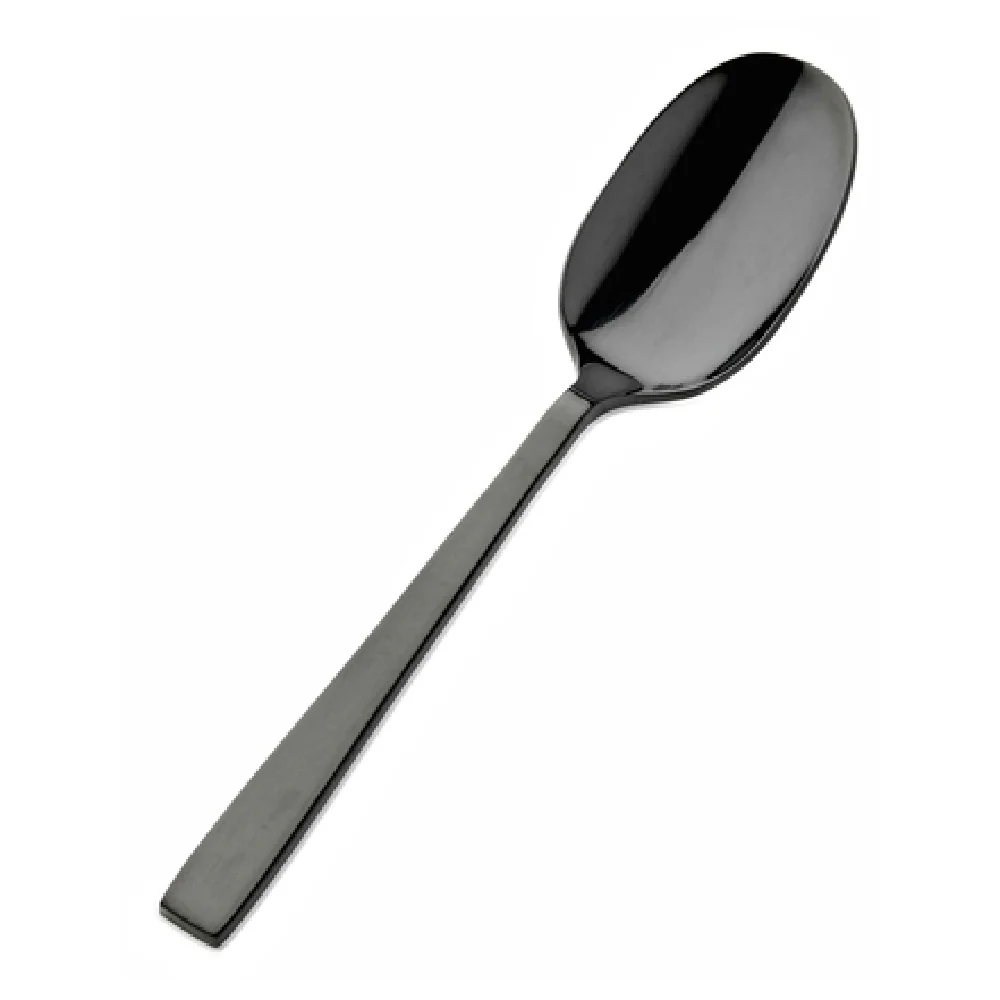 Bon Chef S3703B 6-1/4 Inch Roman Soup Dessert Spoon Black Stainless Steel