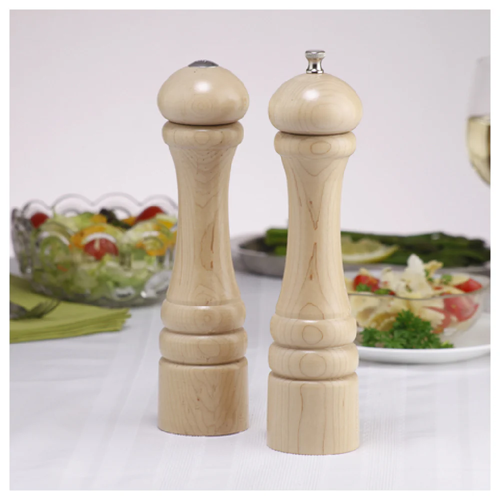 Chef Specialties 10200 10 Inch Shaker and Mill Set Wood with Stainless Steel Mechanism Chef Specialties 10200 10 Inch Shaker and Mill Set Wood with Stainless Steel Mechanism